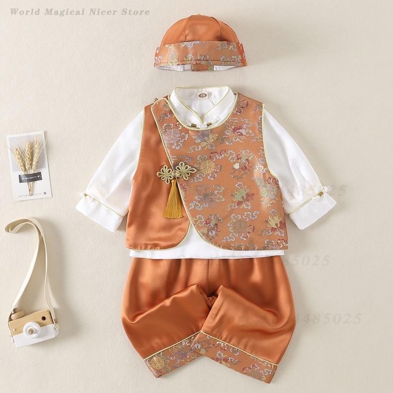 Baby Clothing Sets Boy - 봄 여름 아기 당나라 정장 어린이