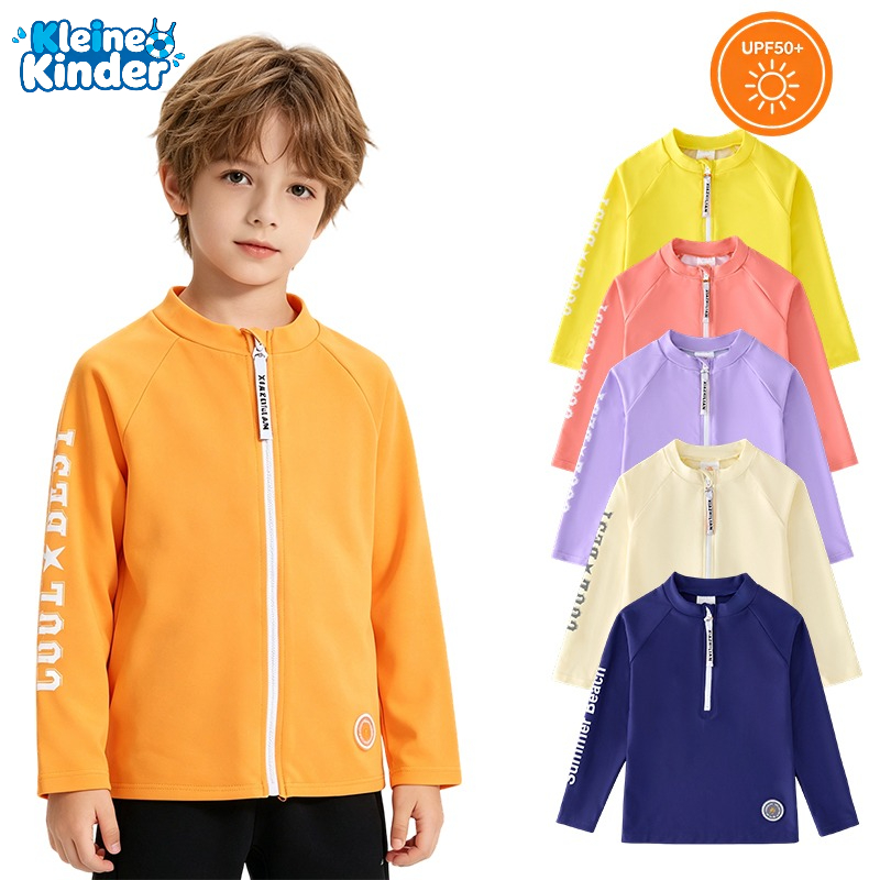 Baby Swimwear Uv - 어린이용 수영 래쉬가드 지퍼업 수영복 티셔츠