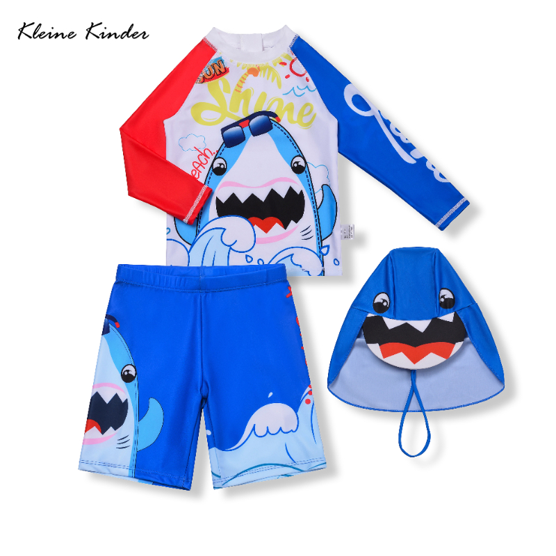 Baby Swimwear Uv - 어린이 수영복 긴 소매 상어 수영복