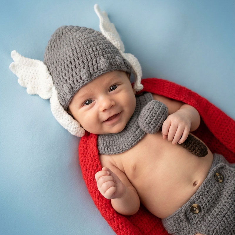 Baby Clothing Kit - 신생아 사진 소품 토르 아기 의상