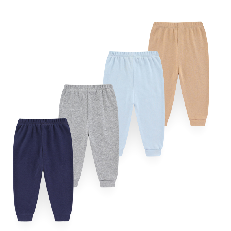 4 피스 남여 베이비 바지 100% 코튼 솔리드 컬러  - Baby Clothing Bundles 리뷰 및 가격