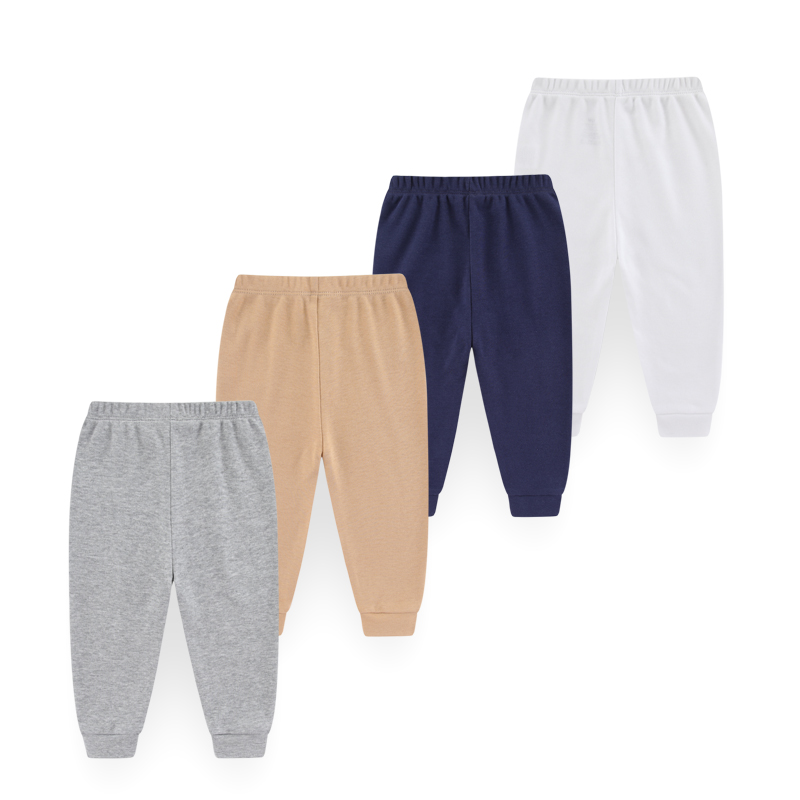 4 피스 남여 베이비 바지 100% 코튼 솔리드 컬러  - Baby Clothing Bundles 리뷰 및 가격