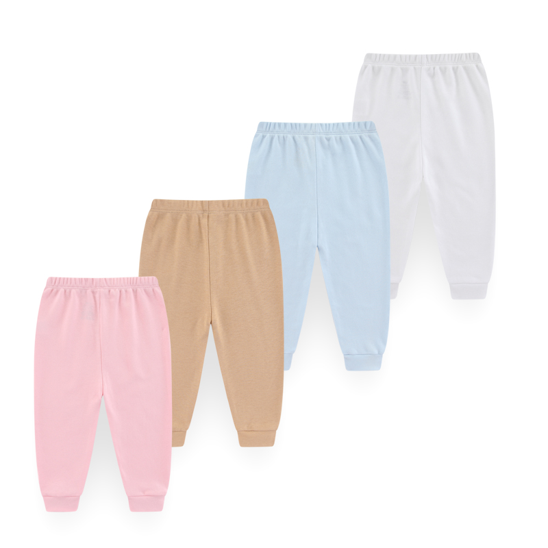 4 피스 남여 베이비 바지 100% 코튼 솔리드 컬러  - Baby Clothing Bundles 리뷰 및 가격
