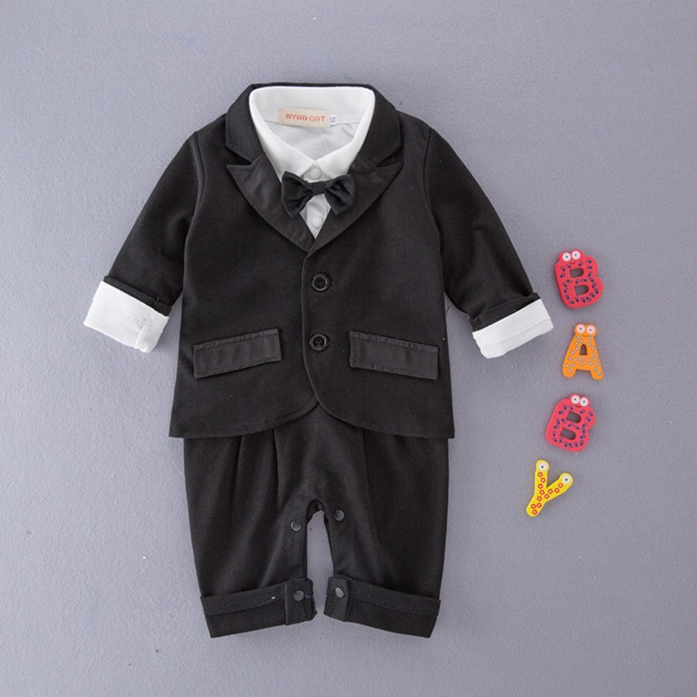 2피스/세트 블랙 턱시도 신사 보스 베이비 옷 투피스  - Baby Clothing Bundles 리뷰 및 가격