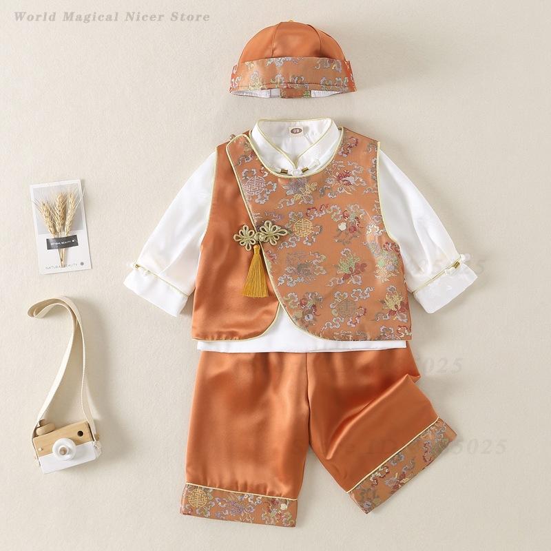 봄 여름 아기 당나라 정장 어린이 소년 소녀 백일 한  - Baby Clothing Sets Boy 리뷰 및 가격