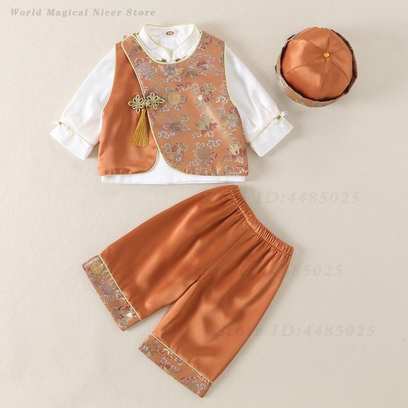 봄 여름 아기 당나라 정장 어린이 소년 소녀 백일 한  - Baby Clothing Sets Boy 리뷰 및 가격