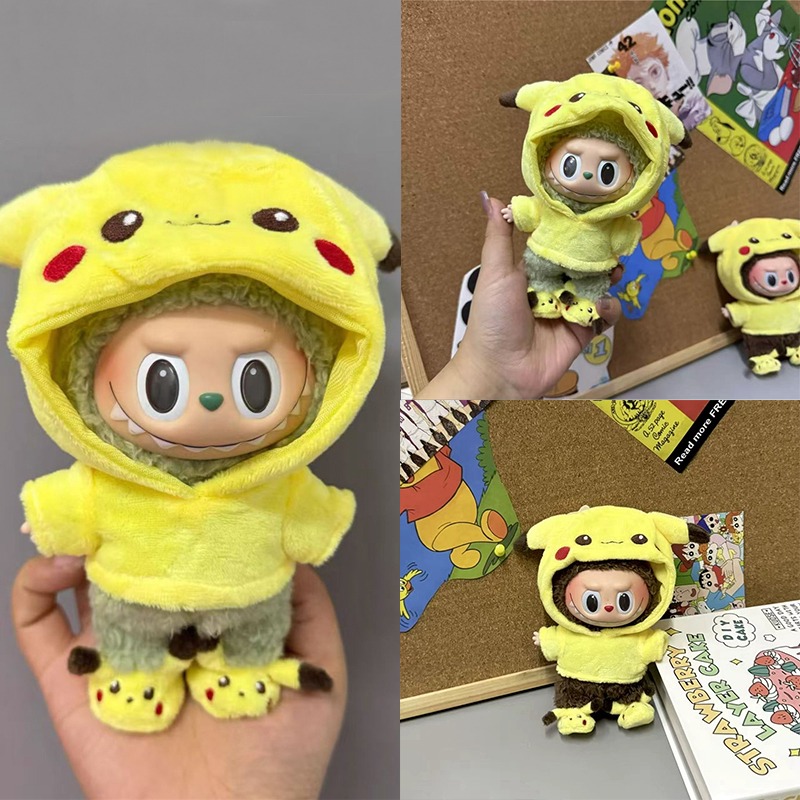 15 17cm 라부부 인형용 만화 귀여운 피카츄 플러시 - Baby Clothing Kit 리뷰 및 가격