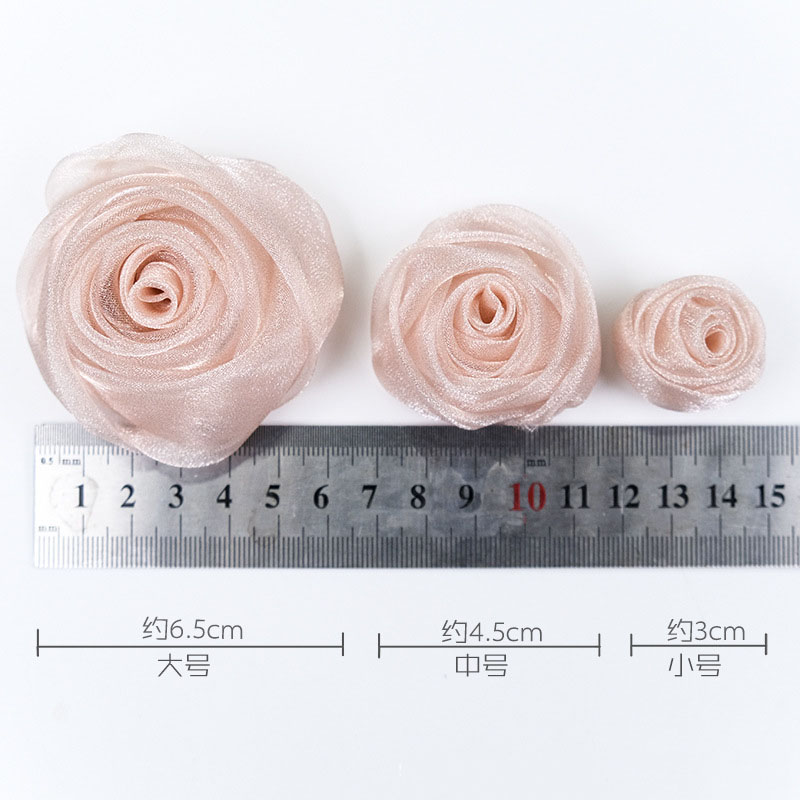 3-4.5cm 오간자 스노우 로즈 헤드 드레스 헤어 파 - Baby Clothing Designer 리뷰 및 가격