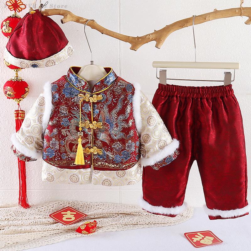 어린이 남아 여아 탕복 어린이 신년 의상 중국 춘절 동 - Baby Clothing Sets Boy 리뷰 및 가격