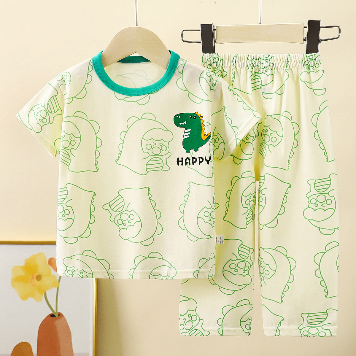 아동 의류 아동 세트 짧은 소매 면화 여름 아기 잠옷  - Baby Clothing Designer 리뷰 및 가격