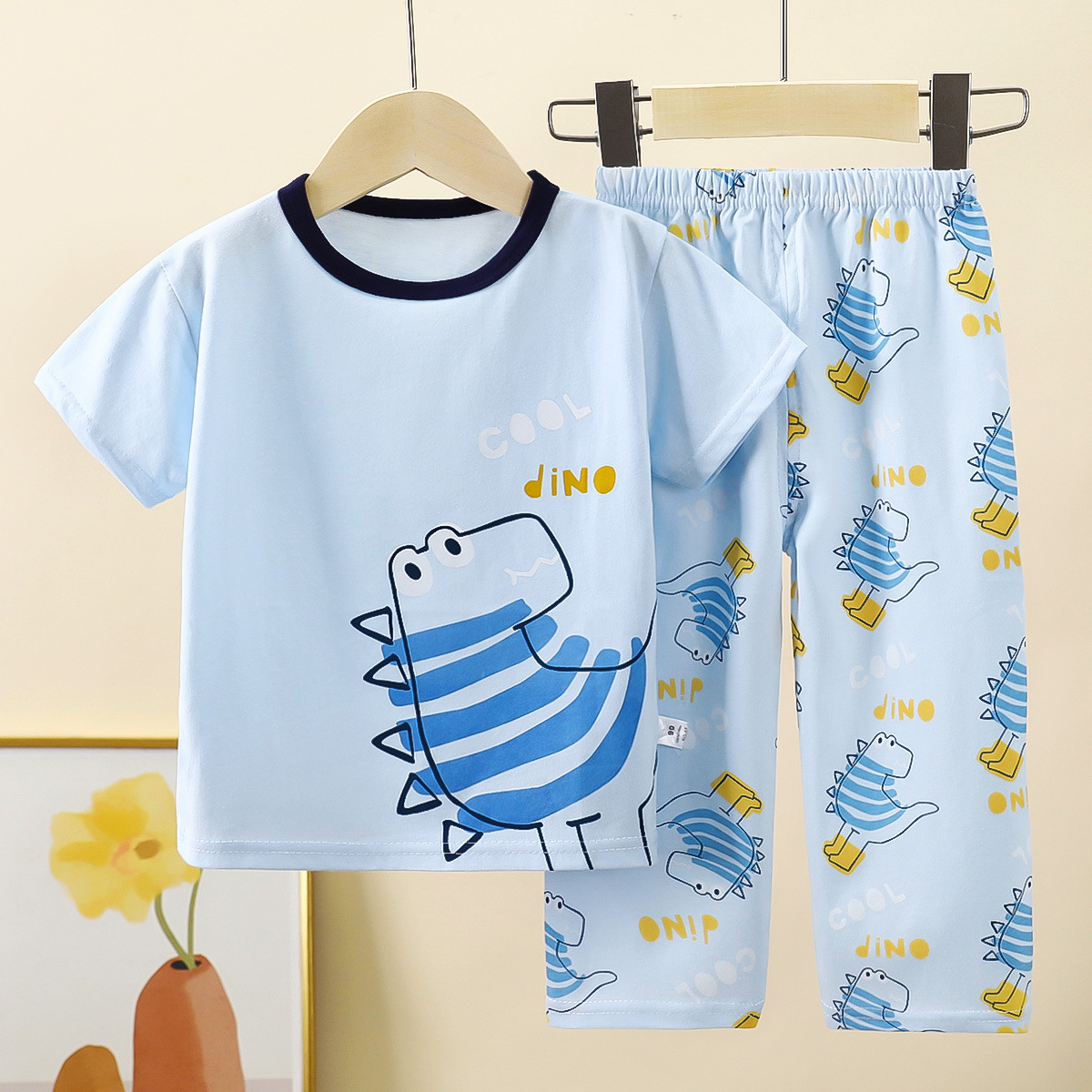 아동 의류 아동 세트 짧은 소매 면화 여름 아기 잠옷  - Baby Clothing Designer 리뷰 및 가격