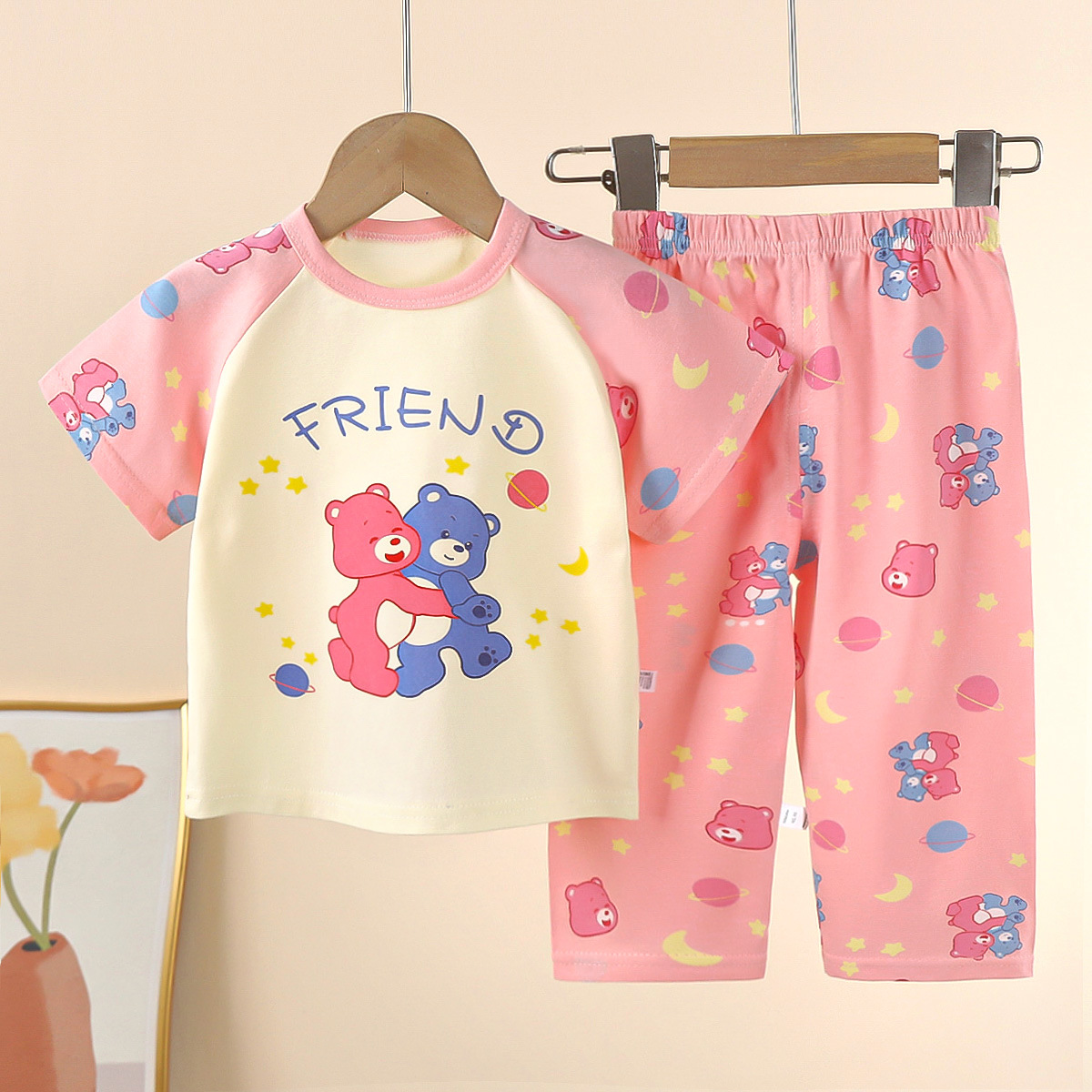 아동 의류 아동 세트 짧은 소매 면화 여름 아기 잠옷  - Baby Clothing Designer 리뷰 및 가격
