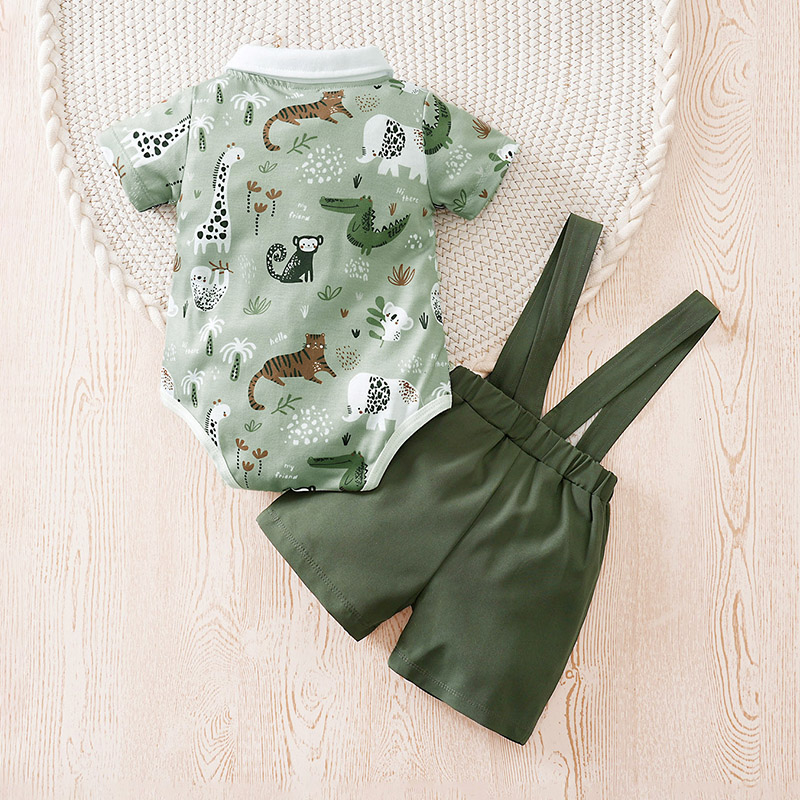 신생아 아기 소년 의류 세트 동물-녹색 인쇄 패션 여름 - Baby Clothing Bundles 리뷰 및 가격