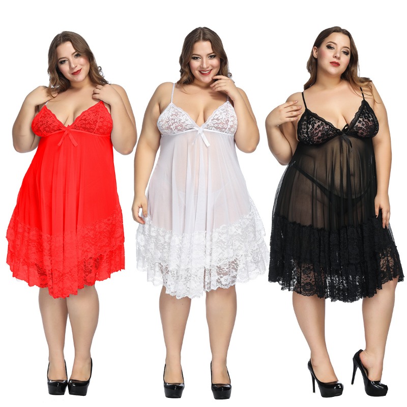 S-7XL 플러스 사이즈 섹시한 스트랩 Nightwea - Baby Gown Nightwear 리뷰 및 가격