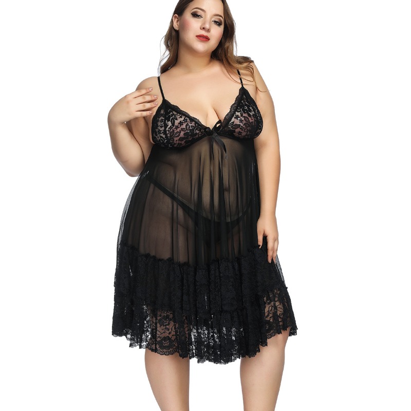 S-7XL 플러스 사이즈 섹시한 스트랩 Nightwea - Baby Gown Nightwear 리뷰 및 가격