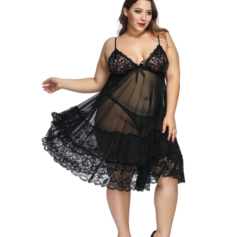 S-7XL 플러스 사이즈 섹시한 스트랩 Nightwea - Baby Gown Nightwear 리뷰 및 가격